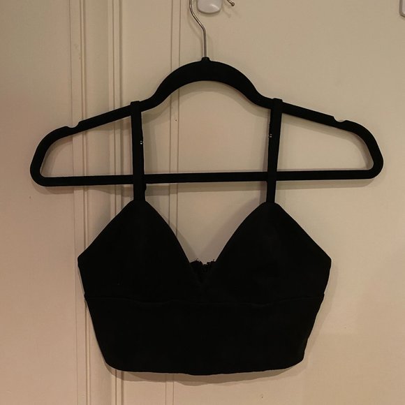 Aritzia Talula Martello Black Suede Bustier - Picture 2 of 4